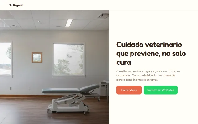Vista previa de Opción B para Tu Negocio