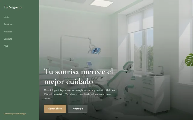 Vista previa de Opción A para Tu Negocio