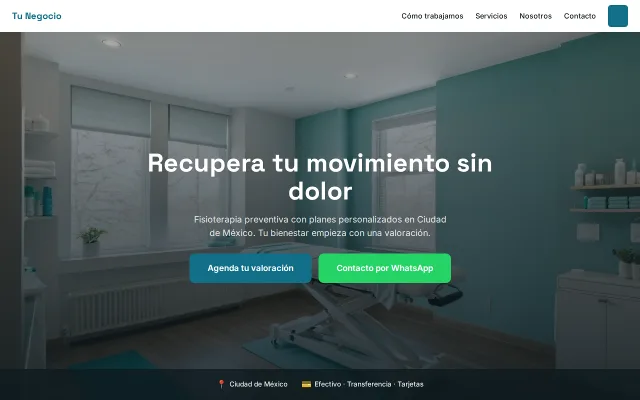 Vista previa de Opción A para Tu Negocio