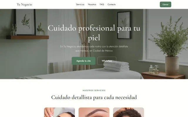 Vista previa de Opción A para Tu Negocio
