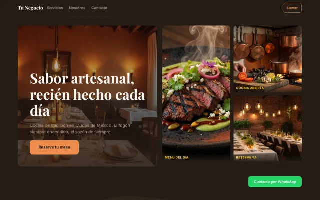 Vista previa de Opción B para Tu Negocio