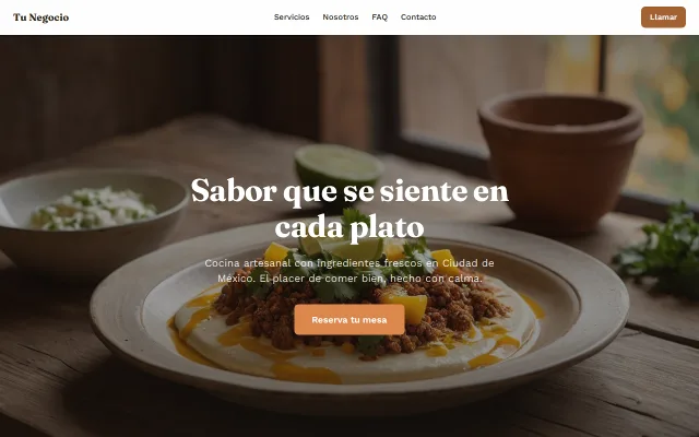 Vista previa de Opción A para Tu Negocio