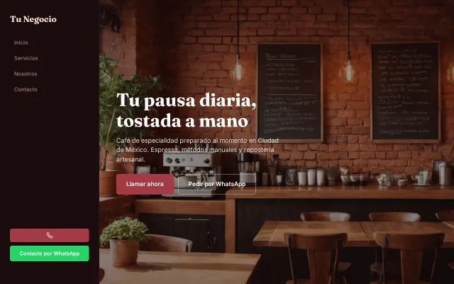 Vista previa de Opción A para Tu Negocio