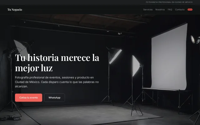Vista previa de Opción A para Tu Negocio