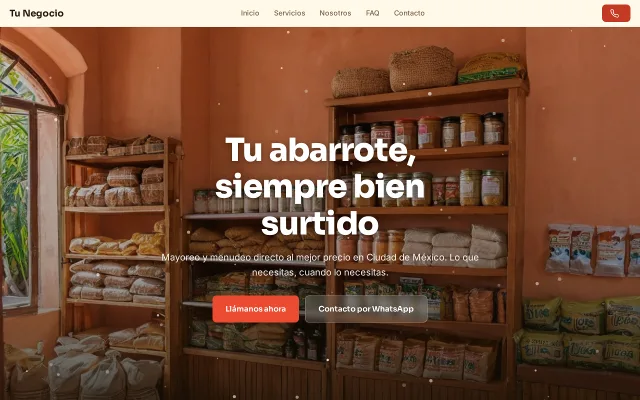 Vista previa de Opción A para Tu Negocio