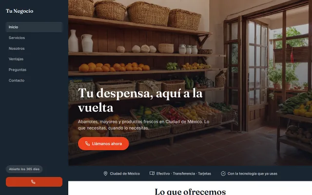 Vista previa de Opción B para Tu Negocio