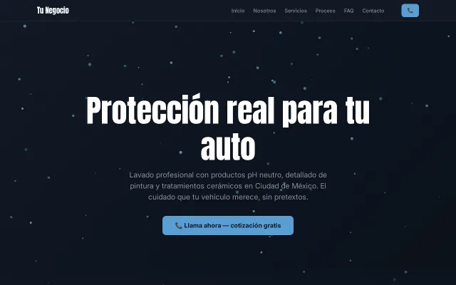 Vista previa de Opción A para Tu Negocio