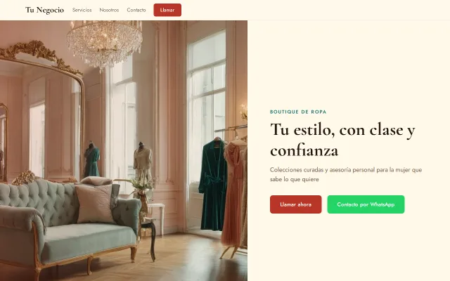 Vista previa de Opción B para Tu Negocio