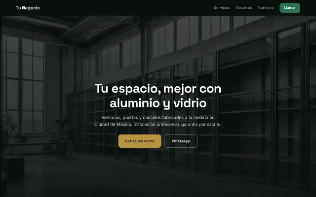 Vista previa de Opción A para Tu Negocio