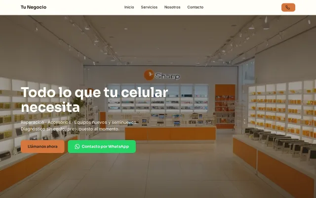 Vista previa de Opción A para Tu Negocio