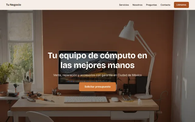 Vista previa de Opción A para Tu Negocio