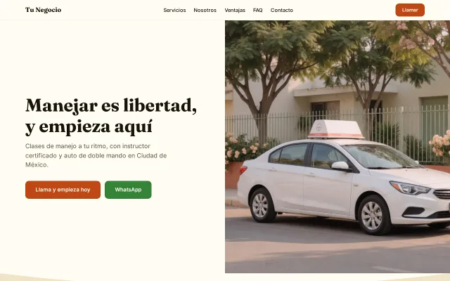 Vista previa de Opción A para Tu Negocio