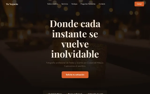 Vista previa de Opción A para Tu Negocio