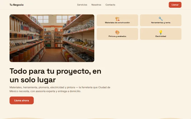 Vista previa de Opción B para Tu Negocio