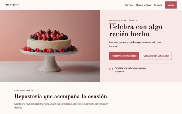Vista previa de Opción B para Tu Negocio