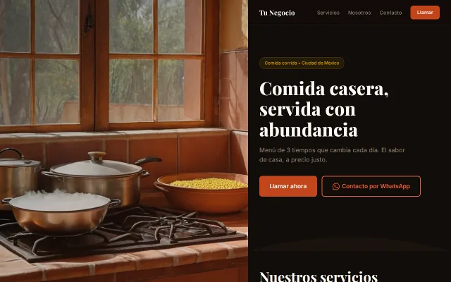 Vista previa de Opción B para Tu Negocio