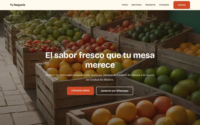 Vista previa de Opción A para Tu Negocio