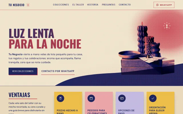 Vista previa de Opción A para Tu Negocio