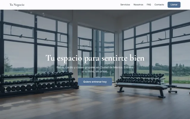Vista previa de Opción A para Tu Negocio