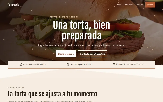 Vista previa de Opción B para Tu Negocio