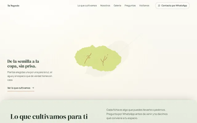 Vista previa de Opción A para Tu Negocio