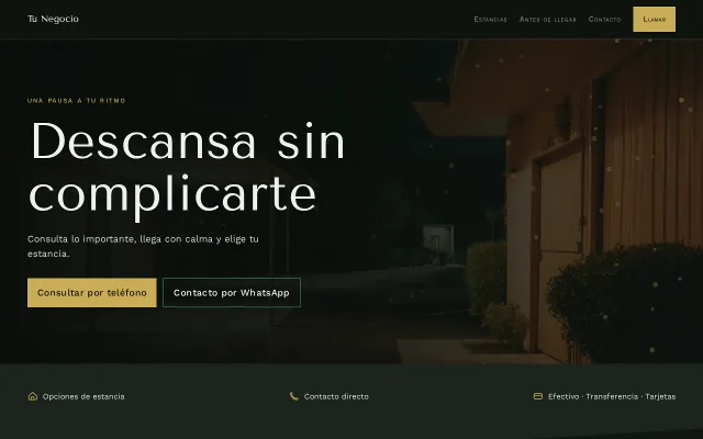 Vista previa de Opción B para Tu Negocio