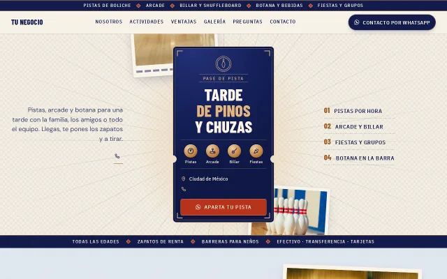 Vista previa de Opción A para Tu Negocio