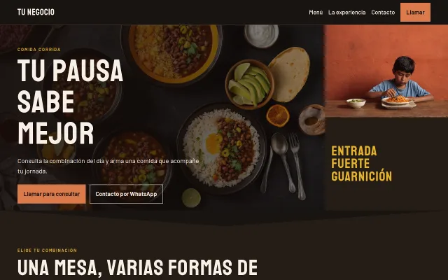 Vista previa de Opción A para Tu Negocio