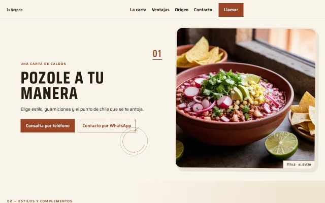 Vista previa de Opción A para Tu Negocio