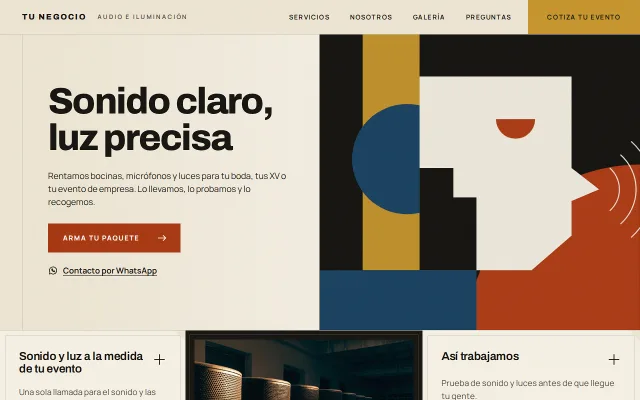 Vista previa de Opción B para Tu Negocio