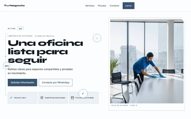 Vista previa de Opción A para Tu Negocio