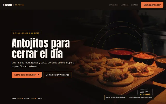 Vista previa de Opción A para Tu Negocio