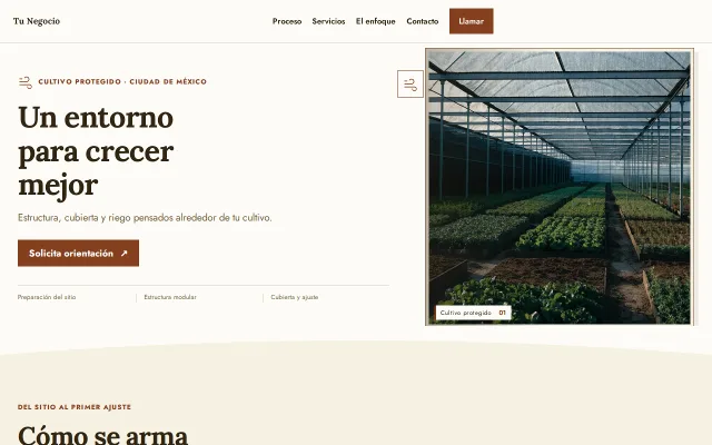 Vista previa de Opción B para Tu Negocio