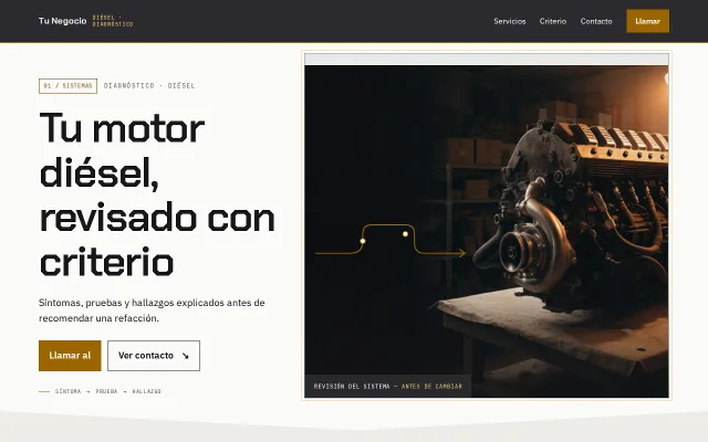 Vista previa de Opción A para Tu Negocio
