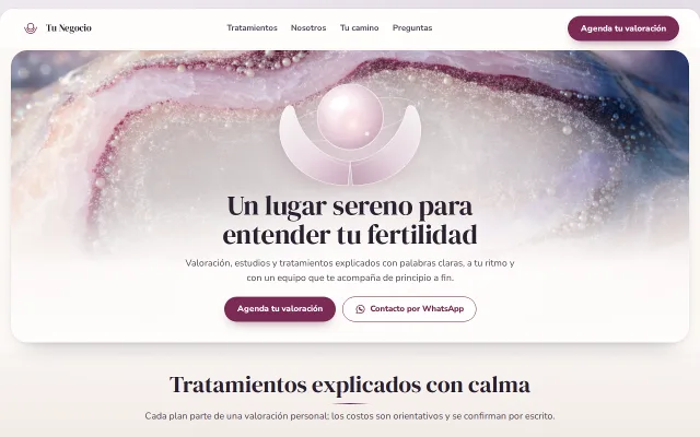 Vista previa de Opción A para Tu Negocio
