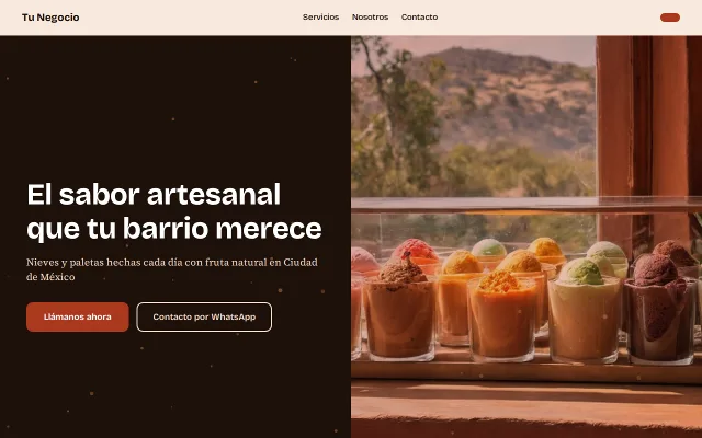Vista previa de Opción A para Tu Negocio