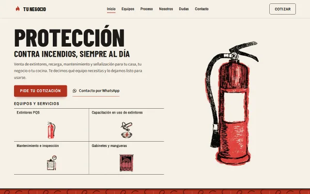 Vista previa de Opción A para Tu Negocio