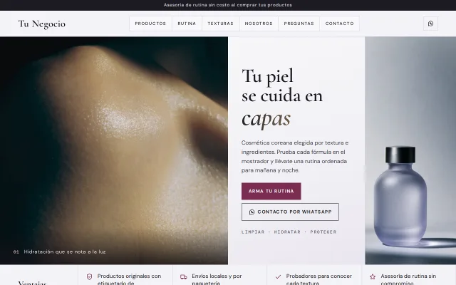 Vista previa de Opción B para Tu Negocio