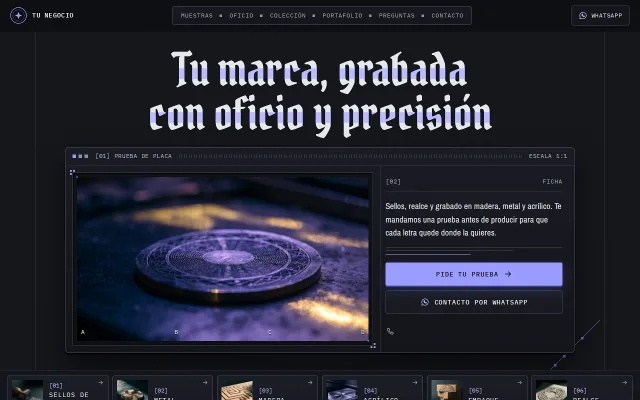 Vista previa de Opción A para Tu Negocio