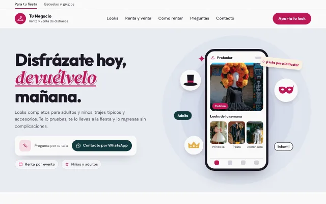 Vista previa de Opción A para Tu Negocio