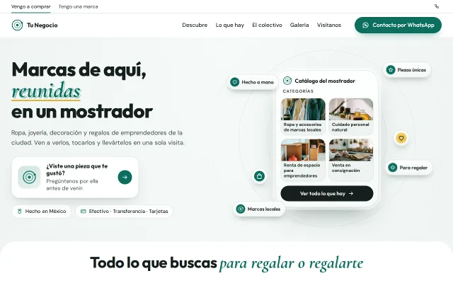 Vista previa de Opción A para Tu Negocio