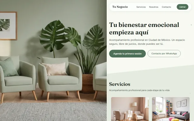 Vista previa de Opción A para Tu Negocio
