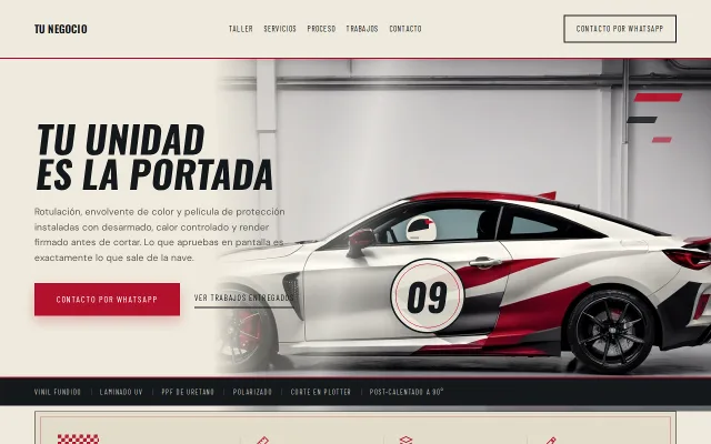 Vista previa de Opción A para Tu Negocio
