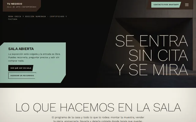 Vista previa de Opción A para Tu Negocio