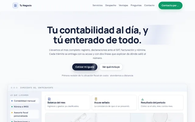 Vista previa de Opción A para Tu Negocio