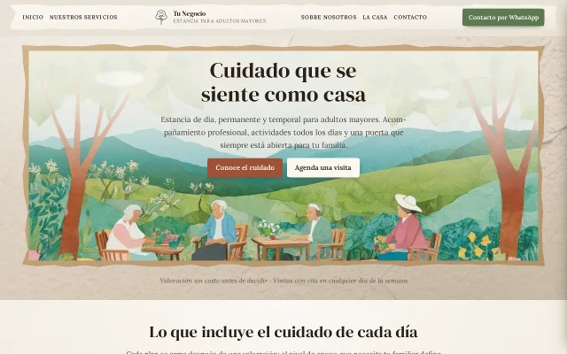 Vista previa de Opción A para Tu Negocio