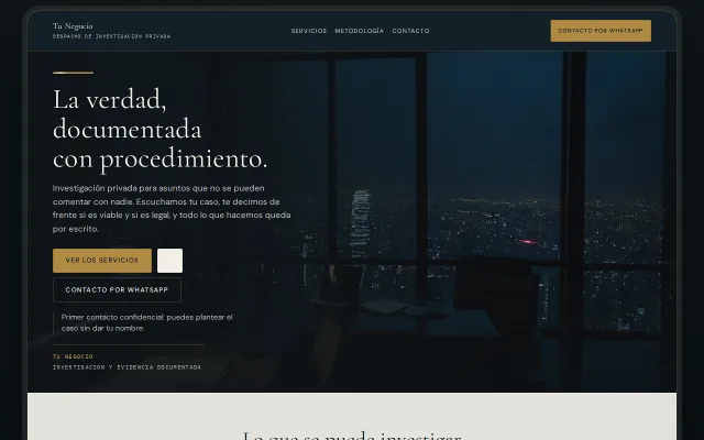 Vista previa de Opción A para Tu Negocio