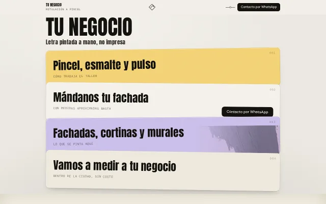 Vista previa de Opción B para Tu Negocio