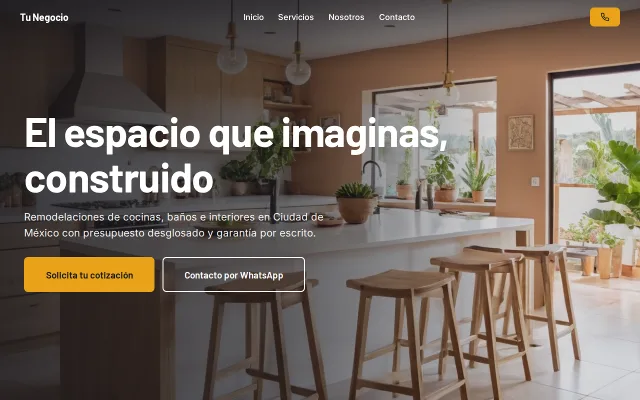 Vista previa de Opción B para Tu Negocio