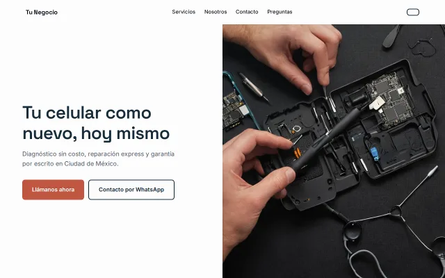 Vista previa de Opción B para Tu Negocio